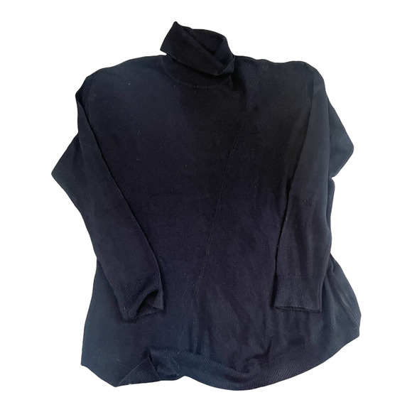 DG2 by Diane Gilman Lux Touch Black Soft Turtleneck Sweater Women's Size Large - Picture 2 of 6